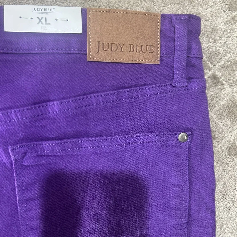 Judy Blue Shorts Women's XL Purple High Waist Stretch Denim NWT JB150268